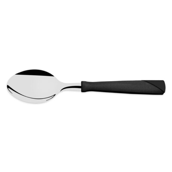 Juego de Cucharillas de Té New Kolor con Hojas de Acero Inoxidable y Mangos de Polipropileno Negro 12 Piezas - Imagen 2