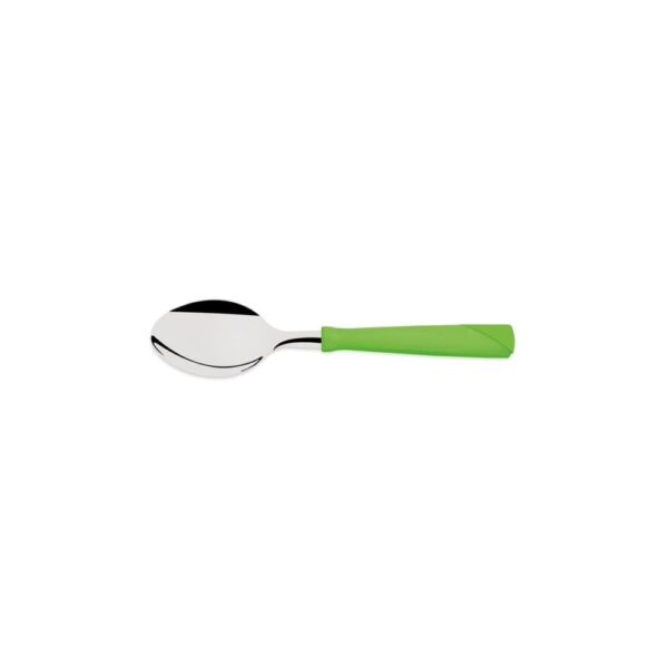 Juego de Cucharillas de Té New Kolor con Hojas de Acero Inoxidable y Mangos de Polipropileno Verde 12 Piezas - Imagen 2
