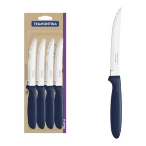 Juego de Cuchillos para Asado Ipanema con Láminas de Acero Inoxidable y Mangos de Polipropileno Azul 12 Piezas