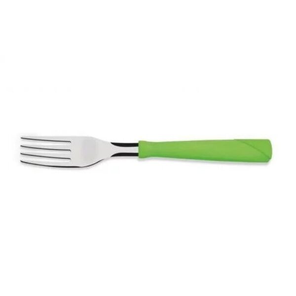 Juego de Tenedores de Mesa New Kolor con Hojas de Acero Inoxidable y Mangos de Polipropileno Verde 12 Piezas - Imagen 2