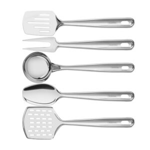 Juego de utensilios Extrata de acero inoxidable con soporte de pared 5 piezas