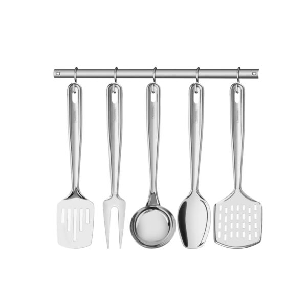 Juego de utensilios Extrata de acero inoxidable con soporte de pared 5 piezas - Imagen 2