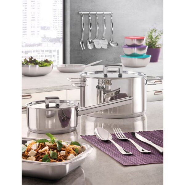 Juego de utensilios Extrata de acero inoxidable con soporte de pared 5 piezas - Imagen 5
