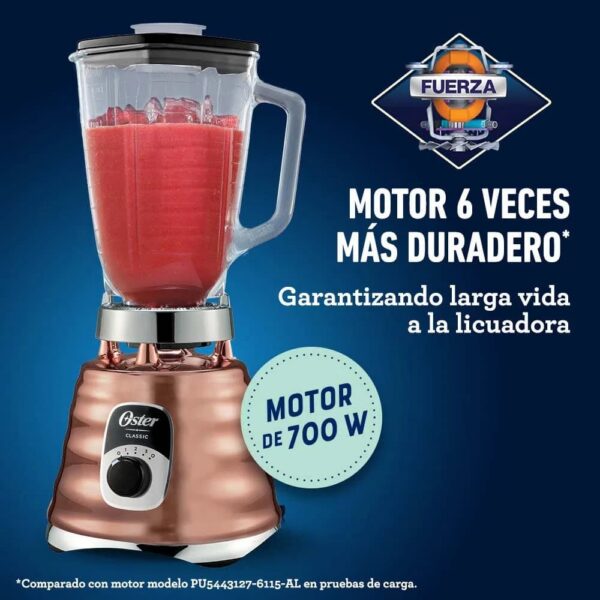 Licuadora clásica cobre con perilla ergonómica de 3 velocidades - Imagen 3