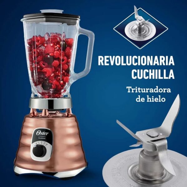 Licuadora clásica cobre con perilla ergonómica de 3 velocidades - Imagen 6