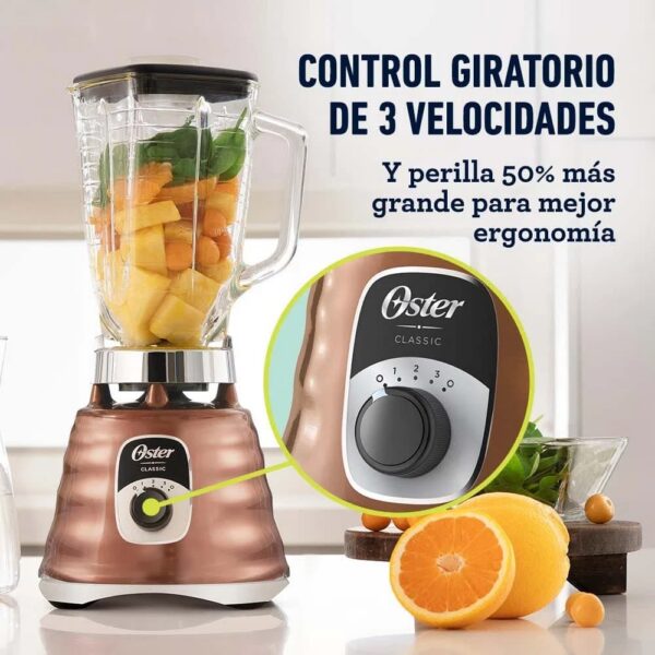 Licuadora clásica cobre con perilla ergonómica de 3 velocidades - Imagen 7