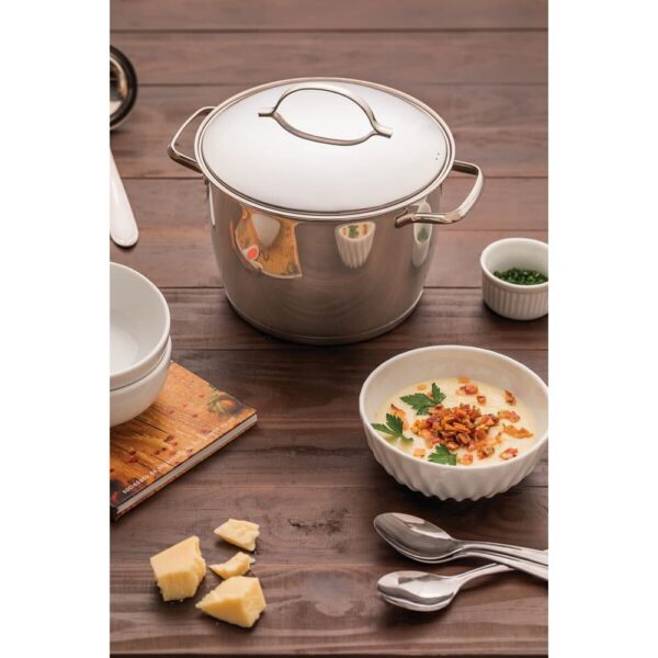Olla alta Allegra de acero inoxidable con fondo triple de  22 cm 5,5 L - Imagen 3