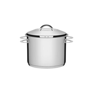 Olla Alta Solar de Acero Inoxidable Triple Fondo con Tapa y Asas 20cm 5,7L