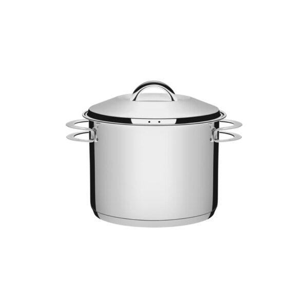 Olla Alta Solar de Acero Inoxidable Triple Fondo con Tapa y Asas 20cm 5,7L