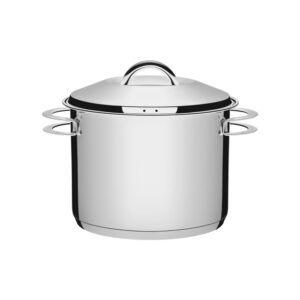 Olla Alta Solar de Acero Inoxidable Triple Fondo con Tapa y Asas 28cm 15,7L