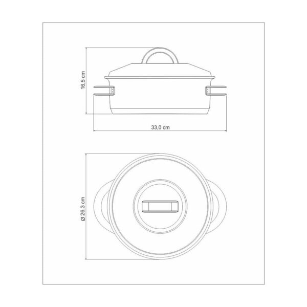 Olla baja Solar de acero inoxidable fondo triple con tapa y asas 24 cm 4,7 L - Imagen 9