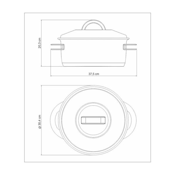 Olla Honda Solar de acero inoxidable fondo triple con tapa y asas 28 cm 8,4 L - Imagen 9