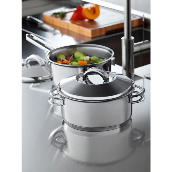 Olla Solar de acero inoxidable fondo triple con tapa y mango 16 cm 1,4 L - Imagen 4