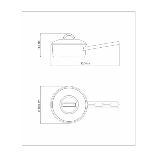 Olla Solar de acero inoxidable fondo triple con tapa y mango 16 cm 1,4 L - Imagen 7