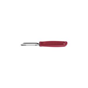 Pelador de papas manual Utilità de acero inoxidable con mango de polipropileno rojo