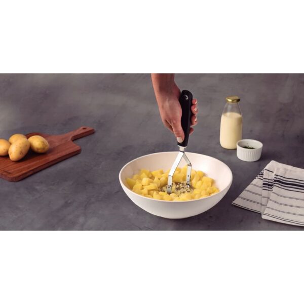 Puretera Utilitá de Acero Inoxidable con Mango de Polipropileno Negro - Imagen 3