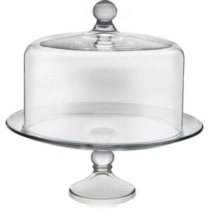 Plato Pastelero Con Domo De Vidrio 33 cm