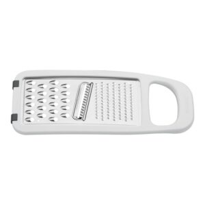 Rallador Utilitá en Acero Inoxidable y ABS con Base Revestida de Goma Blanco
