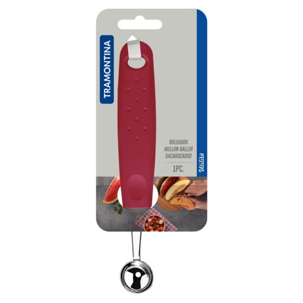 Sacabocados Utilità de acero inoxidable con mango de polipropileno rojo 2,4cm - Imagen 2