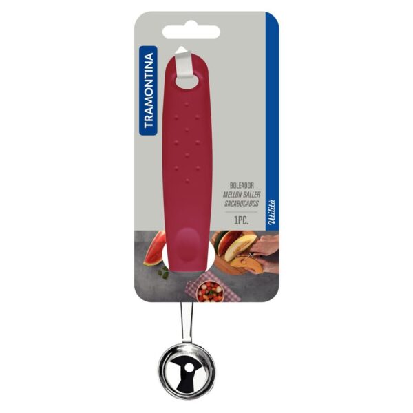 Sacabocados Utilità de acero inoxidable con mango de polipropileno rojo 2,9cm - Imagen 2
