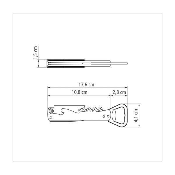 Abridor con Sacacorchos y Navaja Harmoniza con Láminas en Acero Inoxidable y Cuerpo en ABS Lila - Imagen 2