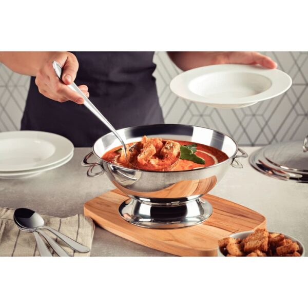 Sopera Service de acero inoxidable con tapa 24 cm 2,75L - Imagen 3