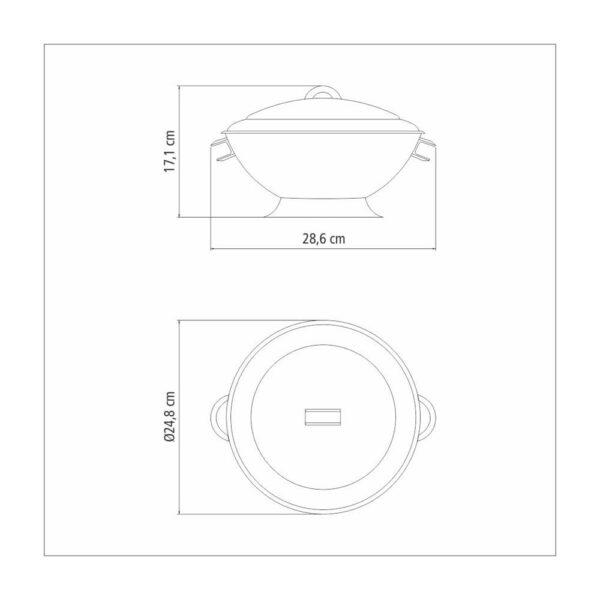 Sopera Service de acero inoxidable con tapa 24 cm 2,75L - Imagen 4