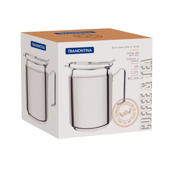 Tetera de acero Inoxidable para Café y Leche 11,5 cm 1,27 L - Imagen 3