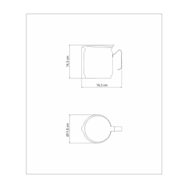 Tetera de acero Inoxidable para Café y Leche 11,5 cm 1,27 L - Imagen 4