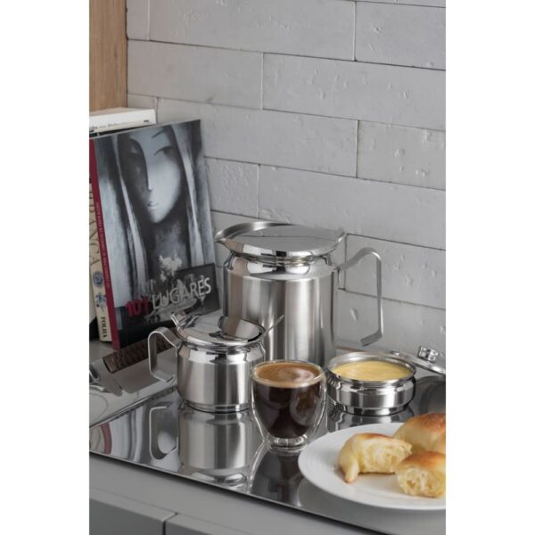 Tetera de acero Inoxidable para Café y Leche 12,6 cm 1,82 L - Imagen 2