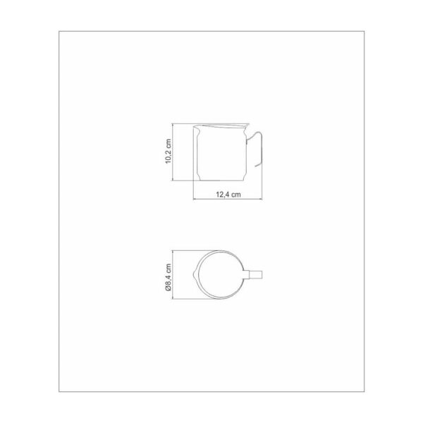 Tetera de acero Inoxidable para Café y Leche 8,4 cm 470 ml - Imagen 4