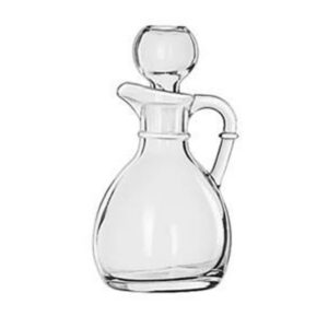 Vinagrera de vidrio con tapa de 177 ml