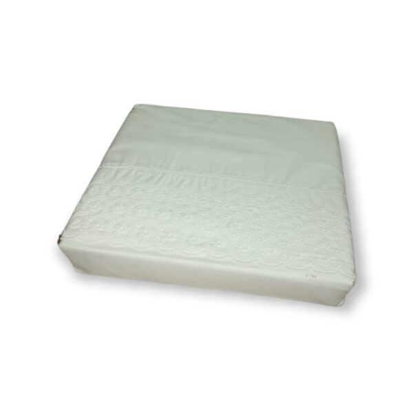 Juego de Sábanas Bordado Sophie Blanco 2 Plazas