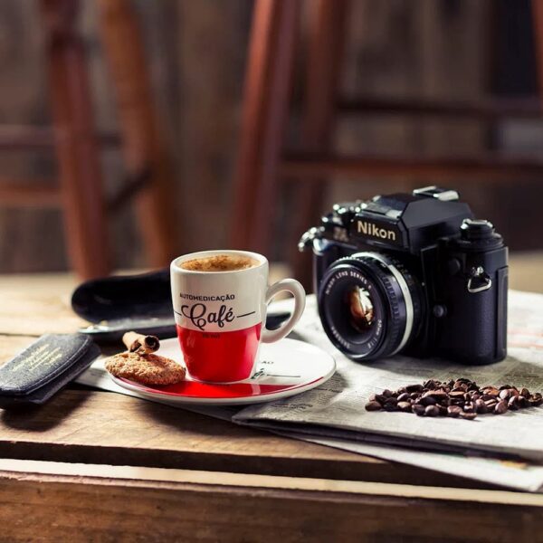 Juego de 6 Tazas Expresso Pequeñas 75ml con Platillo - Imagen 2