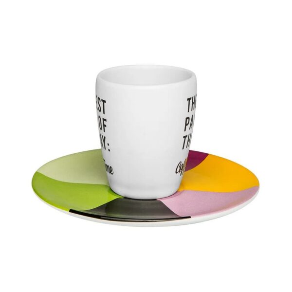 Juego de 6 Tazas Expresso Pequeñas 75ml con Platillo - Imagen 2