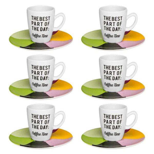 Juego de 6 Tazas Expresso Pequeñas 75ml con Platillo - Imagen 4