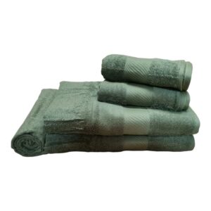 Juego de Toallas de Baño Hilo Peinado Duomo 5 Piezas - Diseños Surtidos