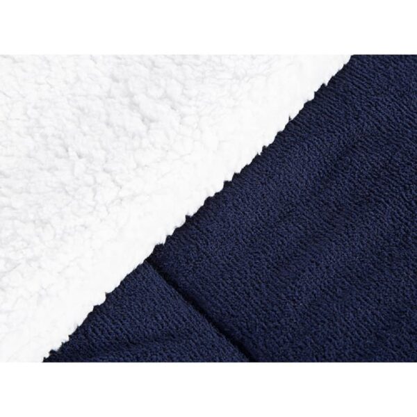 Acolchado con Reverso Sherpa Azul Liso Single 2 Piezas - Imagen 2