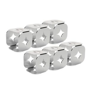 Aros para servilleta de acero inoxidable 6 Piezas
