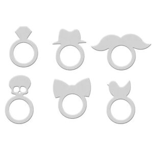 Aros para Servilleta de acero inoxidable 6 Piezas