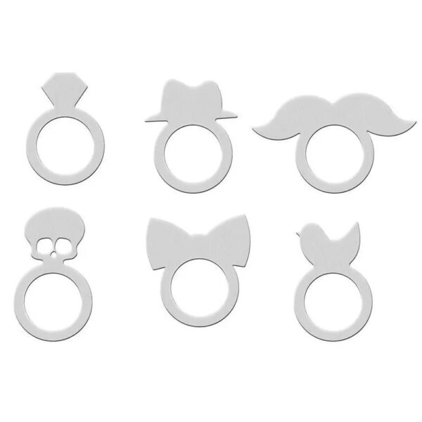 Aros para Servilleta de acero inoxidable 6 Piezas