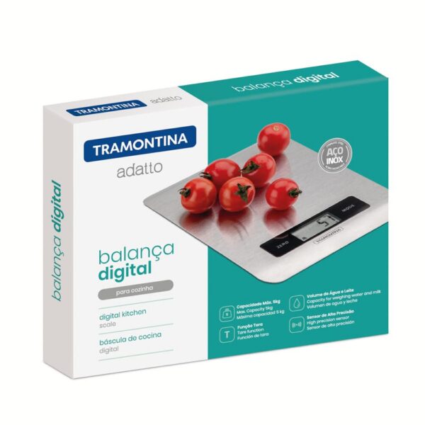 Balanza Digital para Cocina Adatto de Acero Inoxidable - Imagen 2