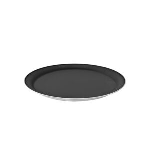 Bandeja redonda Service de acero inoxidable con revestimiento interno antideslizante de 40 cm