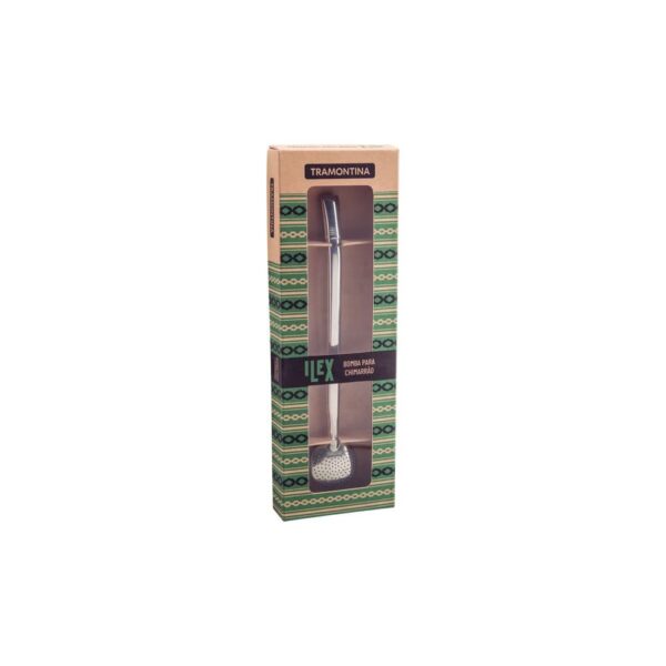 Bombilla para Mate Ilex en Acero Inoxidable Liso con Rosca 23 cm - Imagen 2