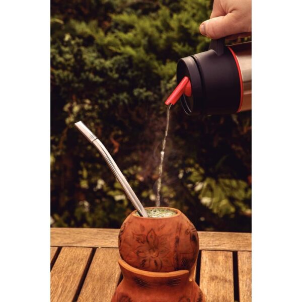 Bombilla para Mate Ilex en Acero Inoxidable Liso con Rosca 23 cm - Imagen 4