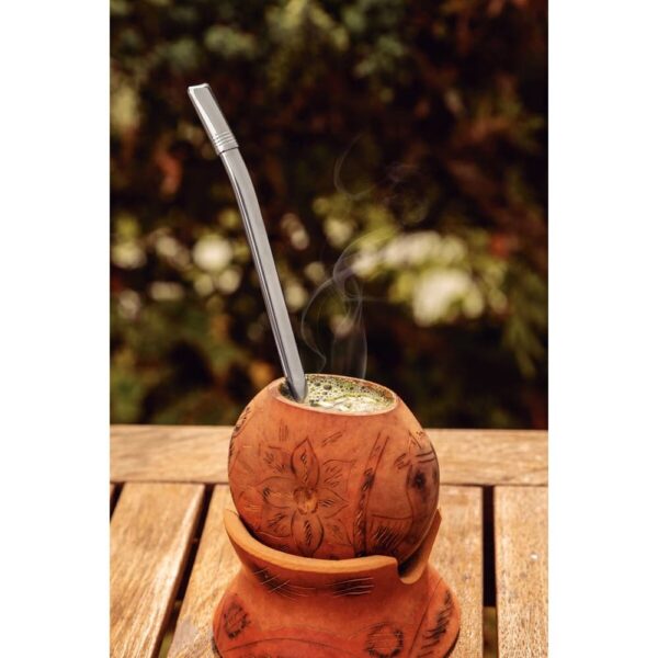 Bombilla para Mate Ilex en Acero Inoxidable Liso con Rosca 23 cm - Imagen 5