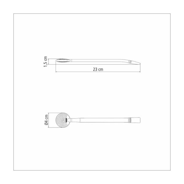 Bombilla para Mate Ilex en Acero Inoxidable Liso con Rosca 23 cm - Imagen 6