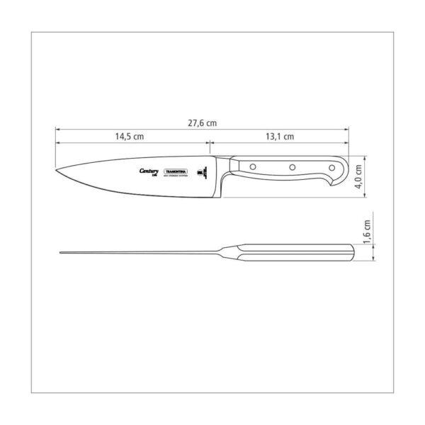 Cuchillo Chef Century con Hoja de Acero Inoxidable y Mango de Policarbonato de 6" - Imagen 3