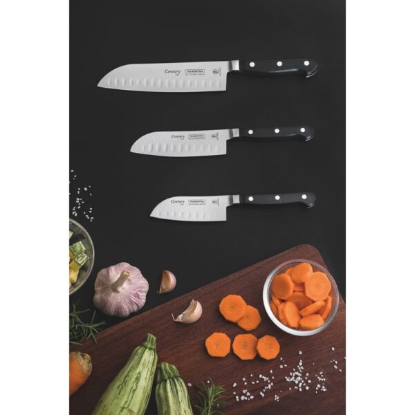 Cuchillo Santoku Century con Hoja de Acero Inoxidable y Mango de Policarbonato de 7" - Imagen 2