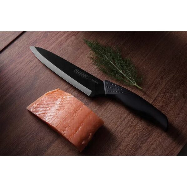 Cuchillo cocinero Accurato de cerámica con mango revestido de goma y vaina de polipropileno 7" - Imagen 3